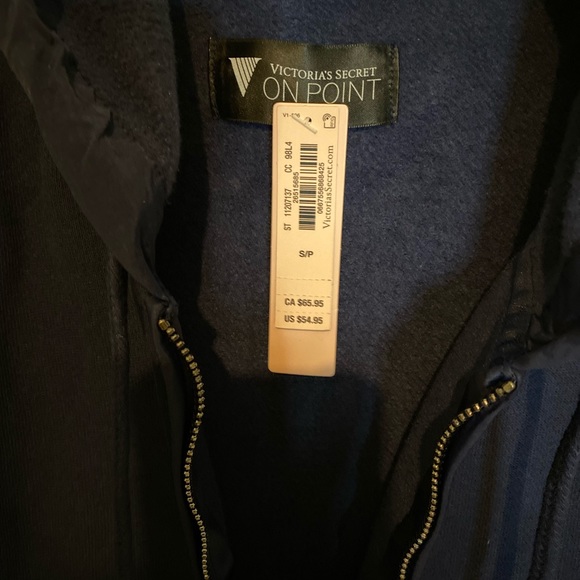 Victoria’s Secret Pink On Point Full Zip Hoodie Sweater Jacket size S/P NWT - Picture 7 of 11